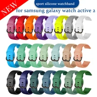 newest 20mm 22mm silicone band for samsung galaxy watch active 2 active 3 gear s2 watchband bracelet strap for huami amazfit bip