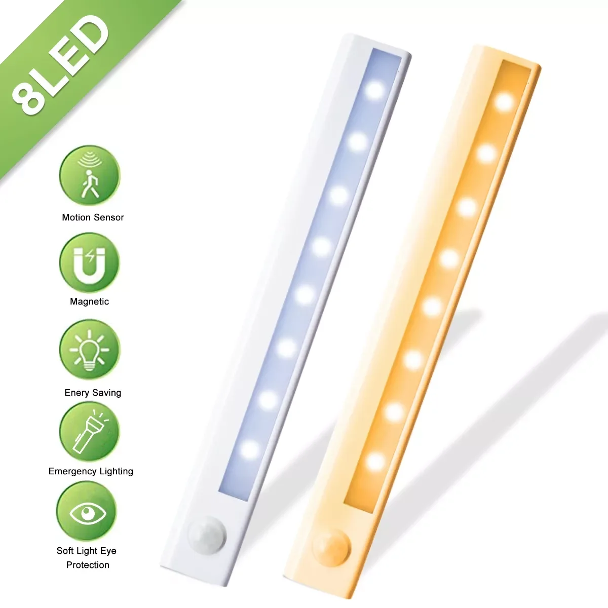 

Wireless LED Under Cabinet Light PIR Motion Sensor Light 6/10 LEDs for Wardrobe Cupboard Closet Kitchen Lighting Led Night Light