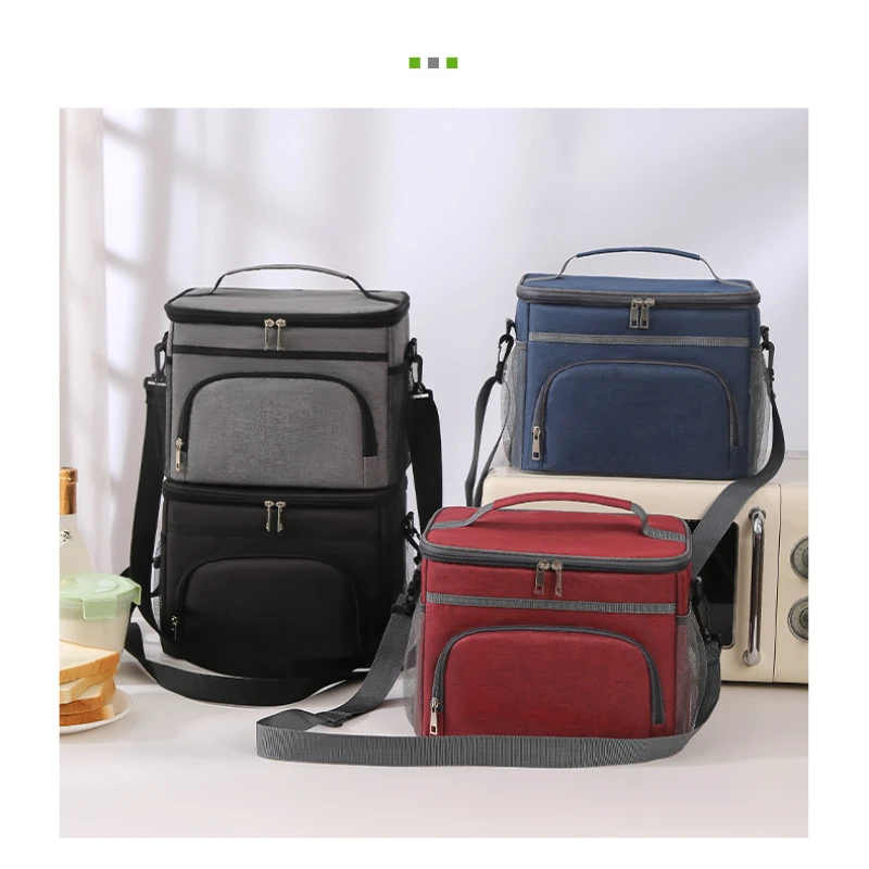 

New Sun-insulated Bag Waterproof and Leak-proof Bento Bag Insulated Lunch Bag Portable Picnic Bag