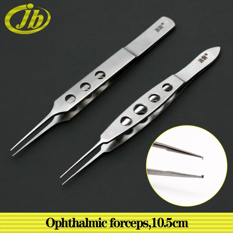 Ophthalmic forceps 10.5cm stainless steel ophthalmic instruments medical surgical 0.4mm straight toothed