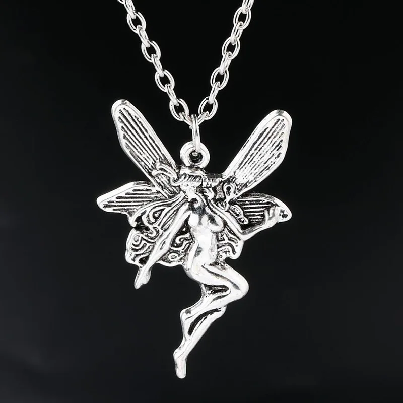

Angel Wings Elf Jewelry Pendant Necklace Retro Fairy Shaped Pattern Wedding Festive Banquet Gifts Women's Daily Jewelry