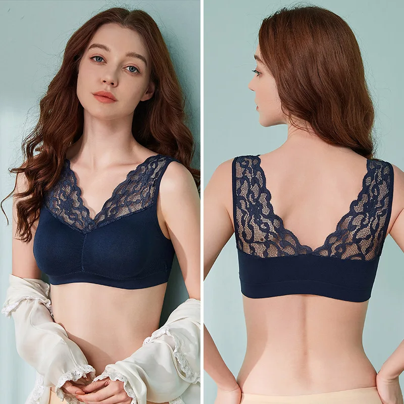 

Plus Size Bras for Women Push Up Seamles Bra Latex Bralette Top Bh with Pad Gathers Backless Fashion Lingerie Women's Tube Top