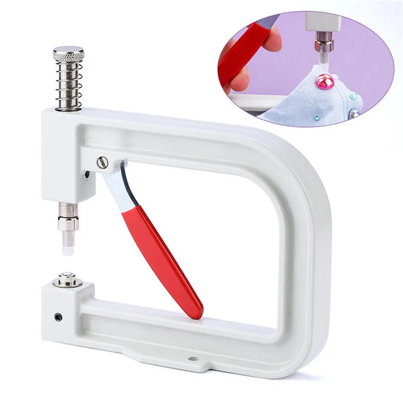 Manual Punching Pearl Setting Machine Rhinestones Beads Rivet Fixing Machine Hand Press Tools For Clothes Crafts