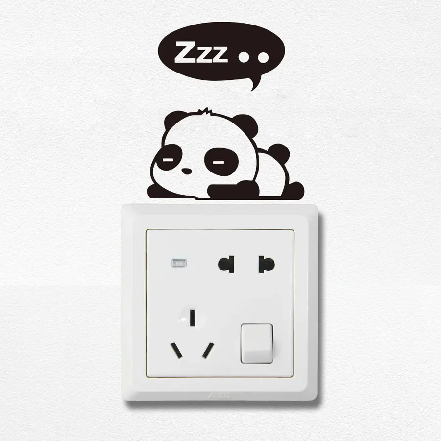 Милые Мультяшные наклейки-переключатели настенные фрески для украшения комнаты