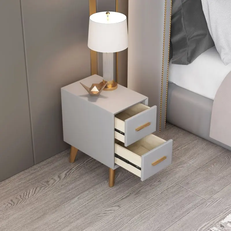 

Простой современный прикроватный столик, мини-шкаф для спальни, гостиной, минималистичный ультра-узкий деревянный прикроватный шкаф, прикр...