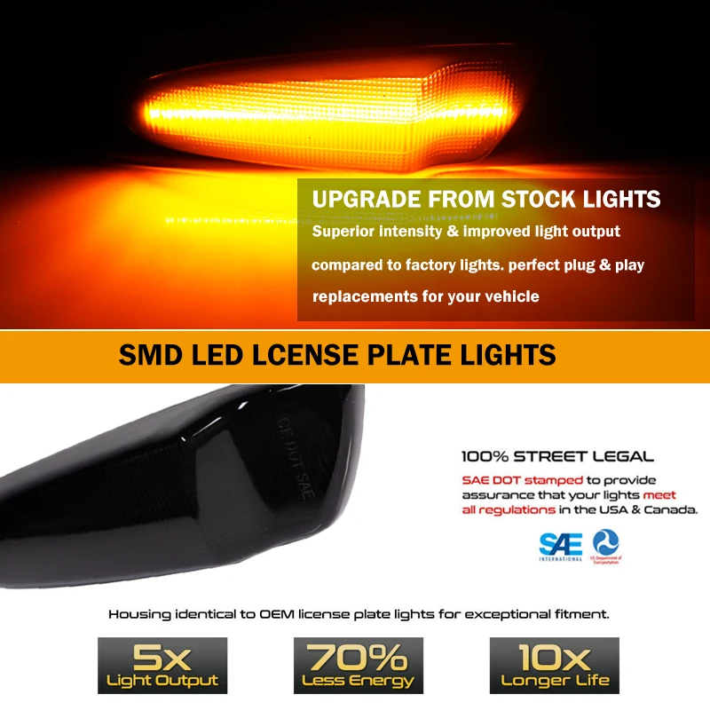 Боковые маркерные огни переднего бампера автомобиля Amber / White LED для Toyota SUPRA MK.4 1997-1998 и Celica 2000-2005 12V включено.