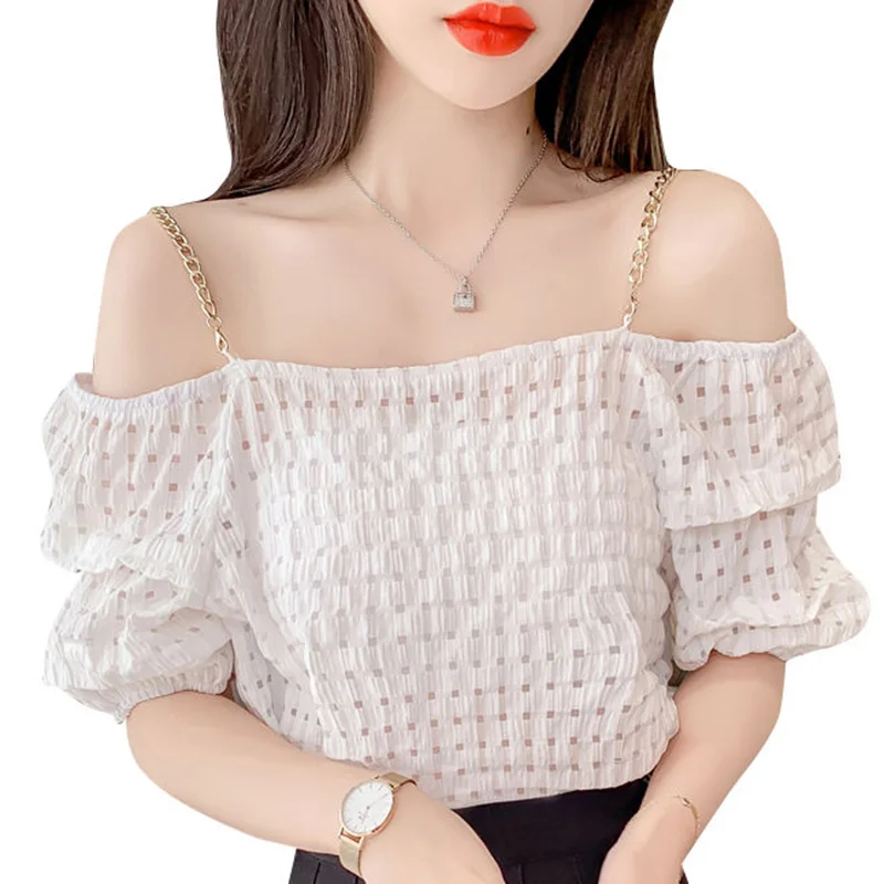 Женская блузка с вырезом лодочкой свободная повседневная универсальная