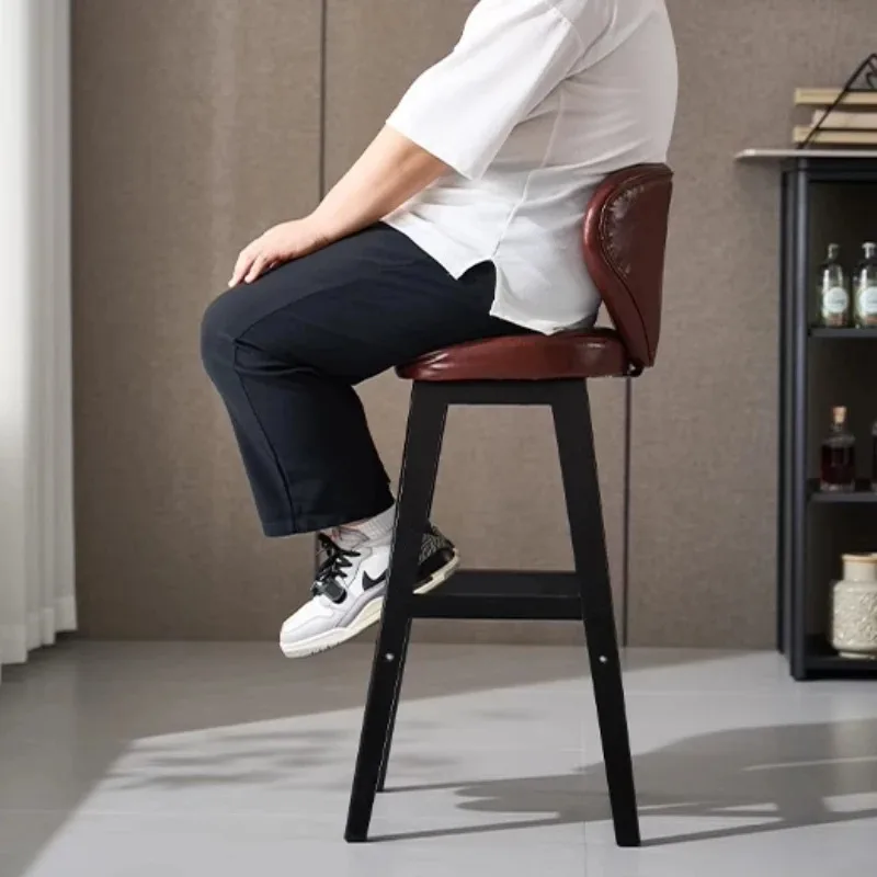 Кожаный барный стул Sgabello Cucina Alto