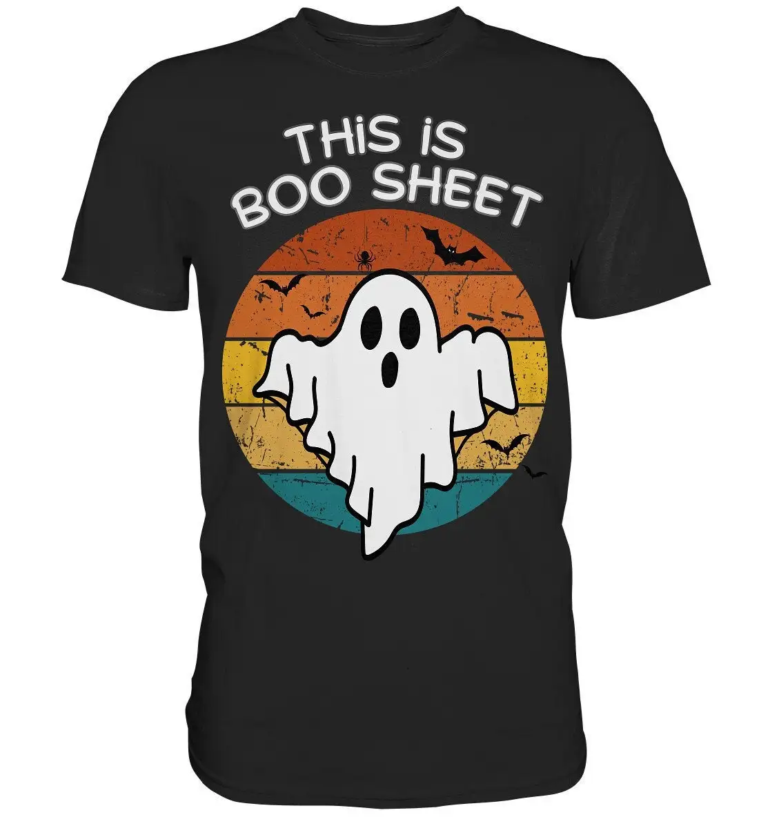 Это футболка Boo Sheet с призраками на Хэллоуин