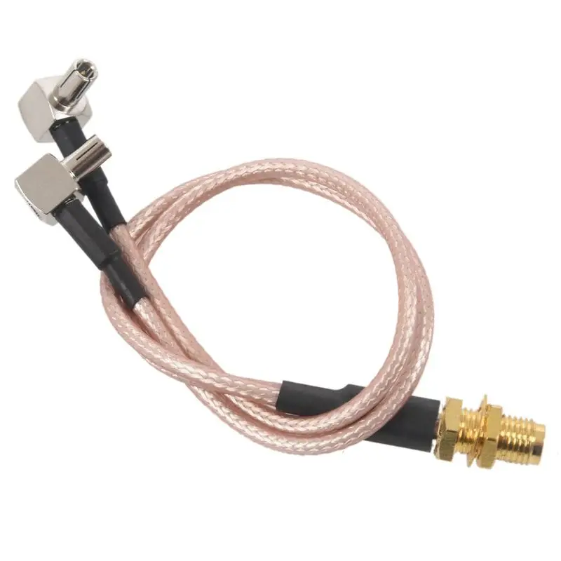 Кабель-разветвителькомбинатор SMA Female на Y-образный 2x TS9 Angle Male, 8 дюймов, 3 шт., золотой и серебряный, B12B (art.: 3920dc36e71e2) - 3920dc36e71e2
