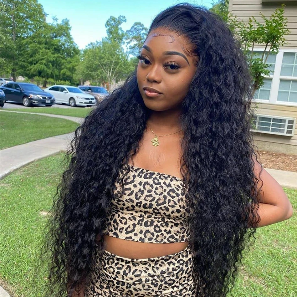 13x6 Deep Wave Frontal Wig Brazilian 5x5 Closure HD Wet and Wavy Lace Front Water Curly Human Hair Wigs For Women |