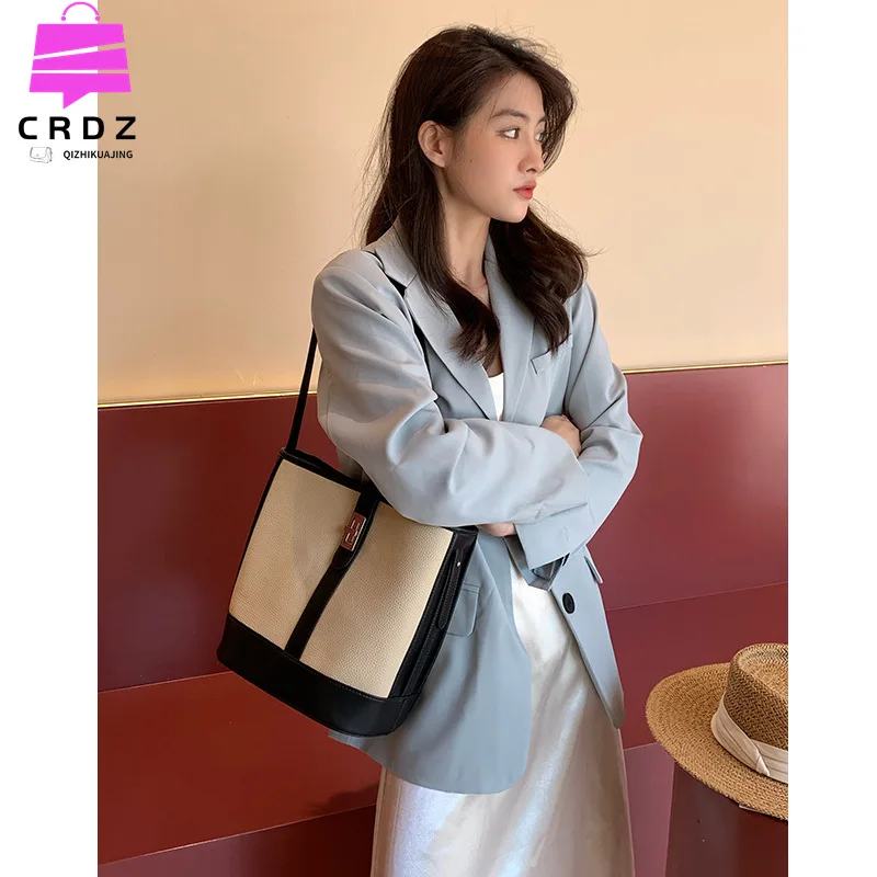Large Capacity Women Bucket Bag Ladies Messenger Bags Hand Woman 2022 Fashion Purses Canvas Handbags Luxury Shoulder Tote Bag