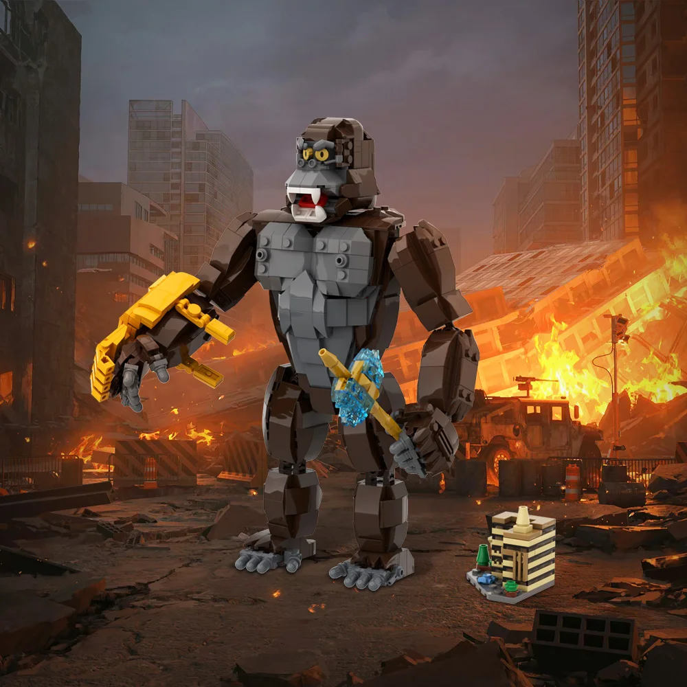 MOC Kingkongs Модель орангутана Строительные блоки Ужас Монстр Кико Битва Фигурка
