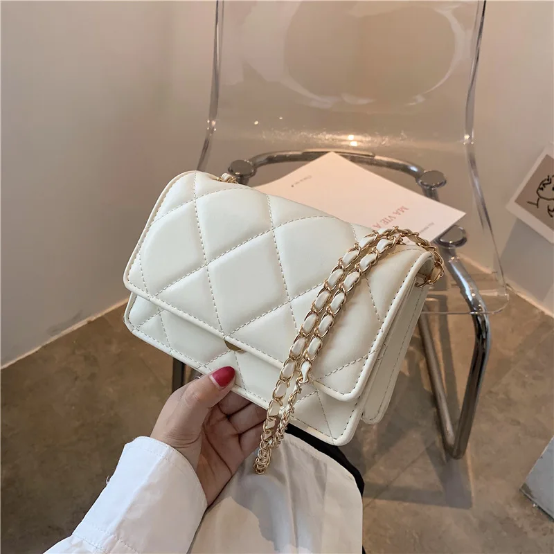 

Branded Women's Shoulder Bags 2023 Thick Chain Quilted Shoulder Purses And Handbag Women Clutch Bags Ladies Hand Bag