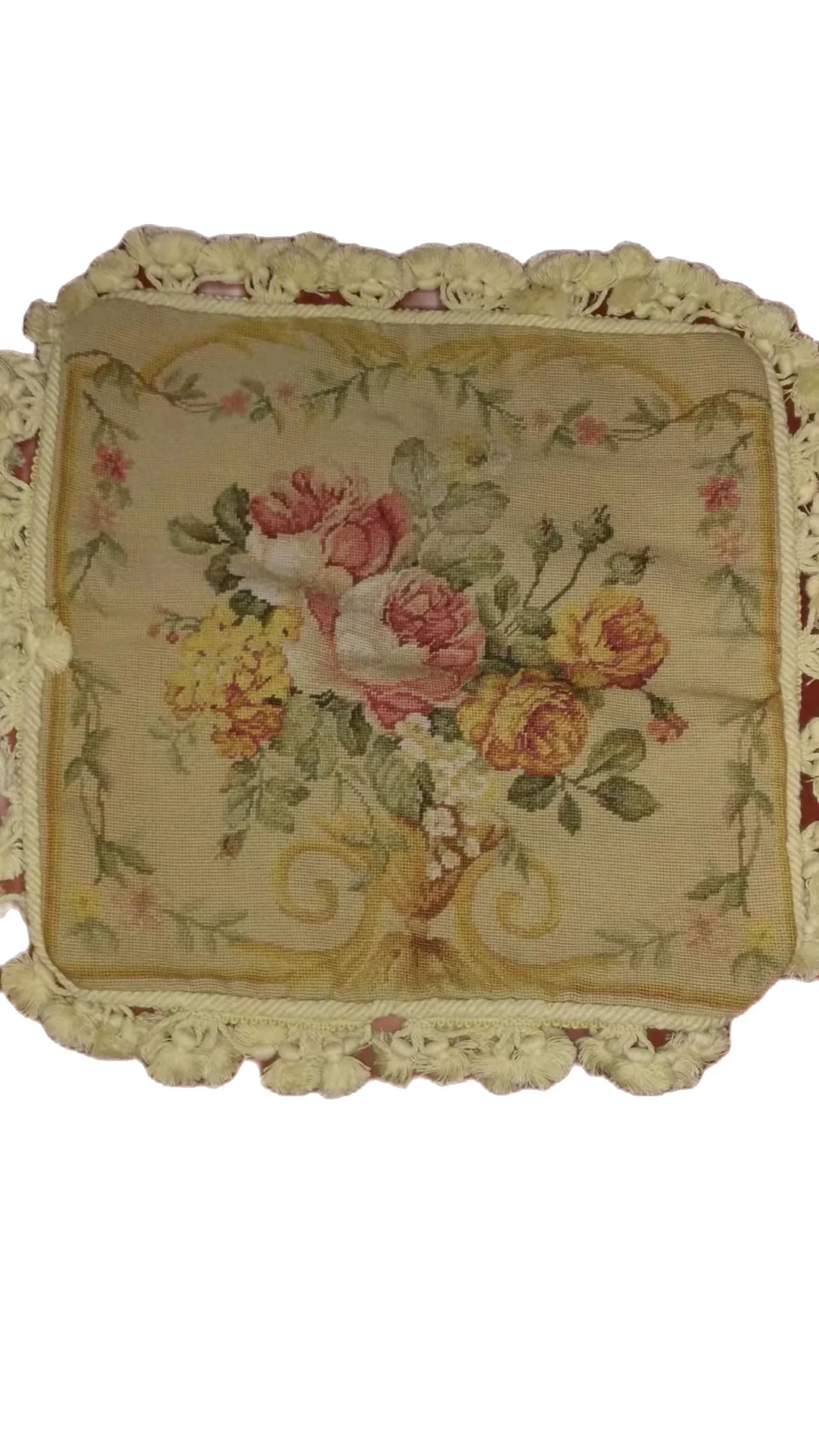 

Подушка для рукоделия, цветочный дизайн, без вставки, 15K 16x16 дюймов