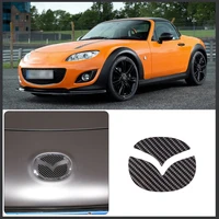 2pcs car tailgate logo stickers carbon fiber auto decorative styling decals sticker for mazda mx 5 car modification accessories