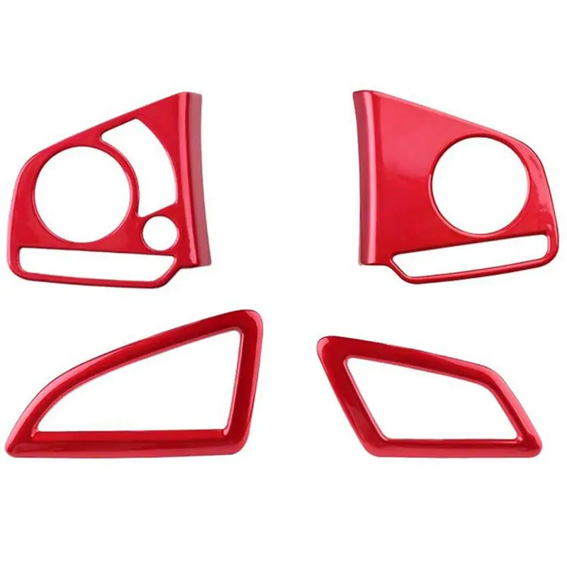 

Steering Wheel Button Cover Sticker Trim for 10Th Gen Honda Civic 2016-2020 Red & Dashboard Air Vent Wind Outlet Cover