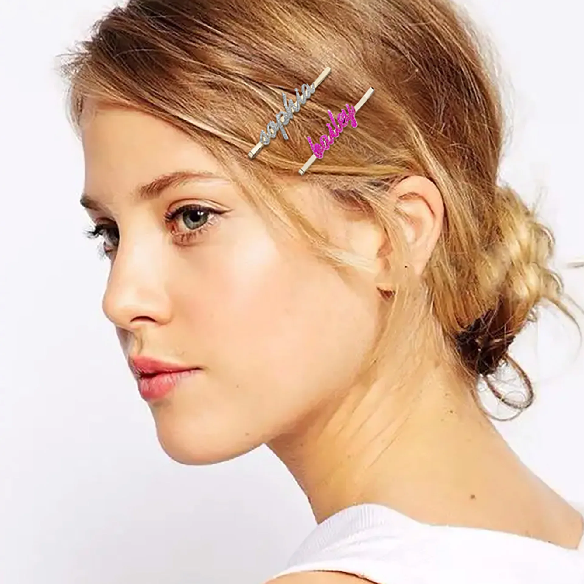 3UMeter New Custom Name Personality Acrylic Name DIY letter One Word Clip Gift