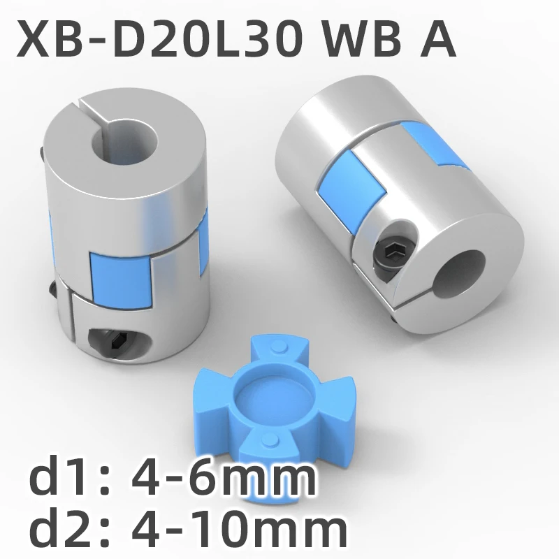 

XB D20L30A Two Jaws Coupler Aluminium Plum Flexible Shaft Coupling Motor Connector CNC Flexible Couplings 4mm-10mm