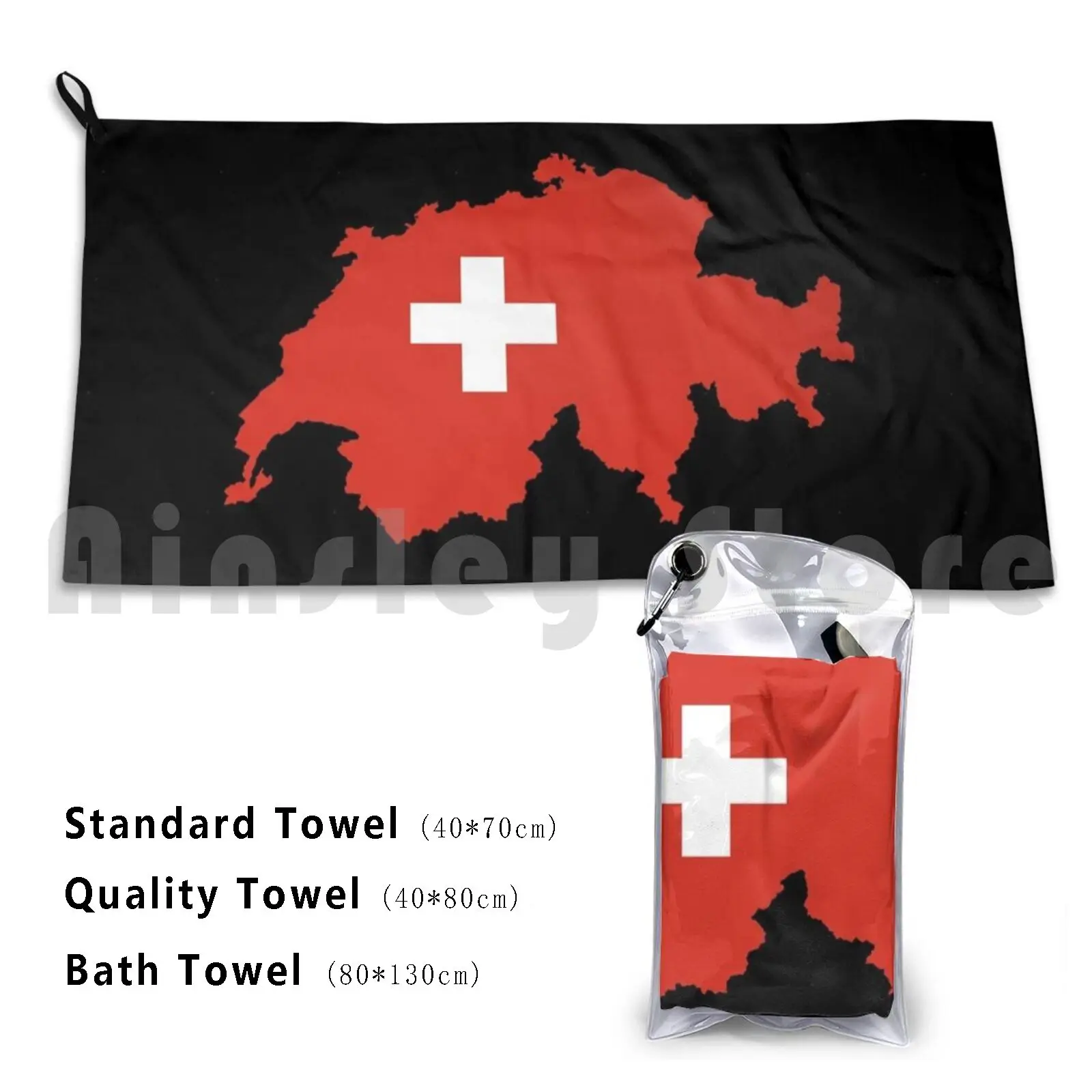 

Swiss Bath Towel Beach Cushion Flag Map Map Schweizerische Eidgenossenschaft Swiss Confederazione Svizzera