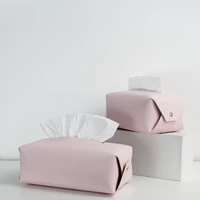 pu leather living room creative cute ins creative simple tissue box car toilet home toilet desktop tissue box