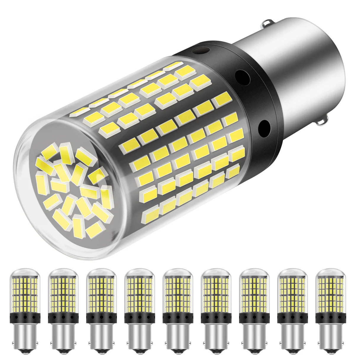 

10 шт. 3014 144Smd Canbus 1157 BAY15D P21W 1156 BA15S BAU15S PY21W T20 7440 7443 W21W светодиодный лампы для указателей поворота автомобиля