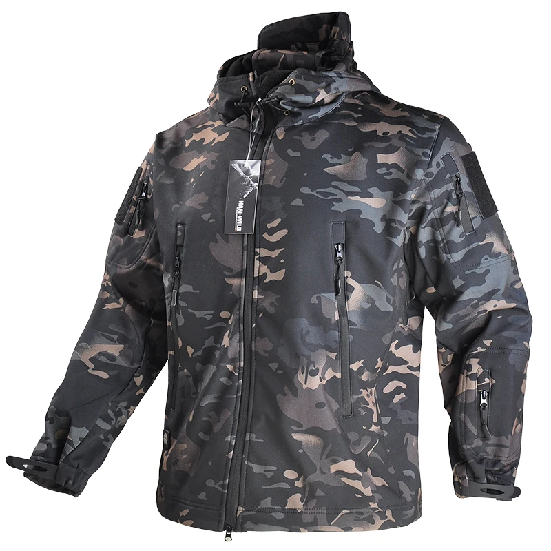

Winter Military Fleece Jacket Men Soft shell Tactical Waterproof Army Camouflage Coat Airsoft Clothing Multicam Windbreakers