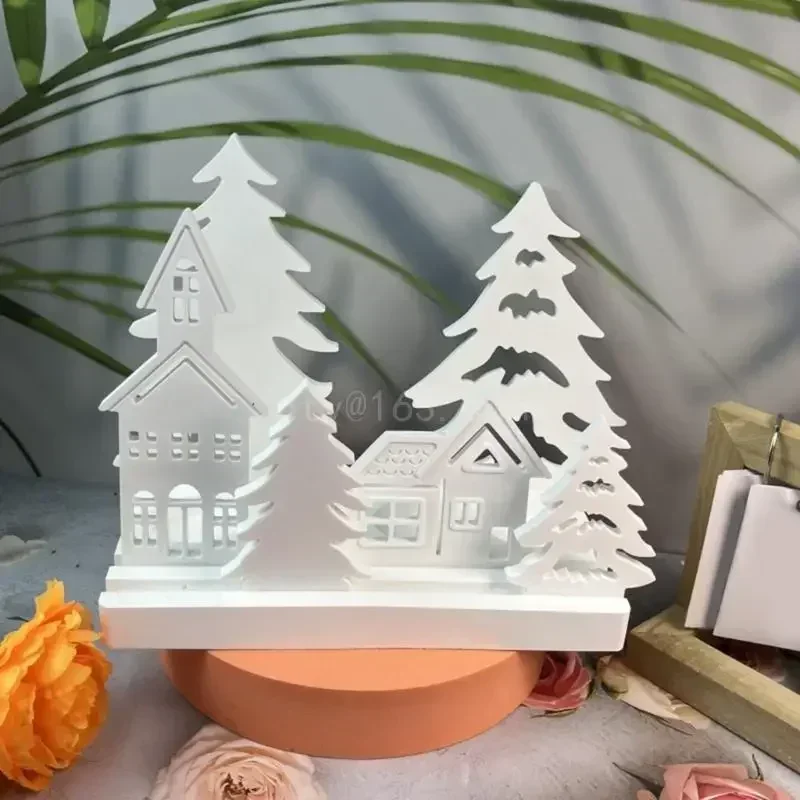 Формы в форме дома силиконовые формы форма для дерева DIY выпечки подсвечника