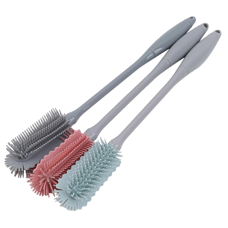 

Soft Rubber Cup Brush Non-silicone Brush Multi-function Kitchen Bottle Thermos Glass Cleaning Brush Bathtub Carpet Pet Brush