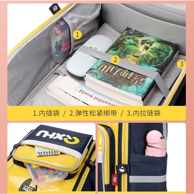 British Style Children Students Space Panelled Backpacks New Primary Girl Boy Simple Schoolbags for Grade 3-6  Kids Fashion Bags