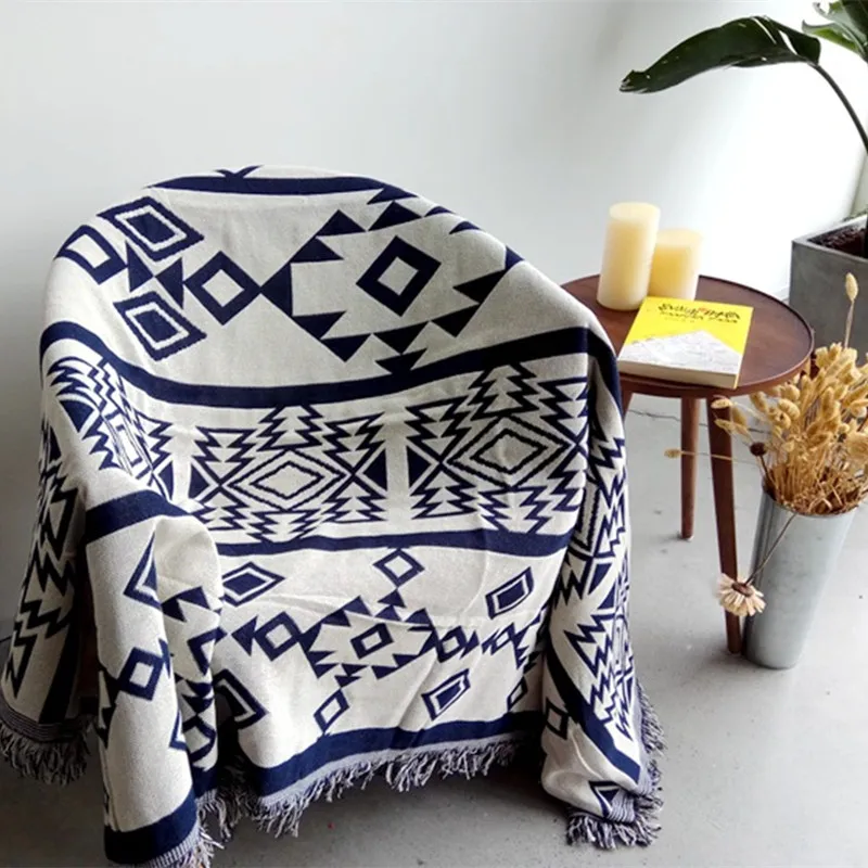

[Ready Stock]GY4042 Bohemia Geometry Double-Sided Use Blanket Sofa Decorative Slipcover Stitching Rug Tapestry Carpet Home&Livin