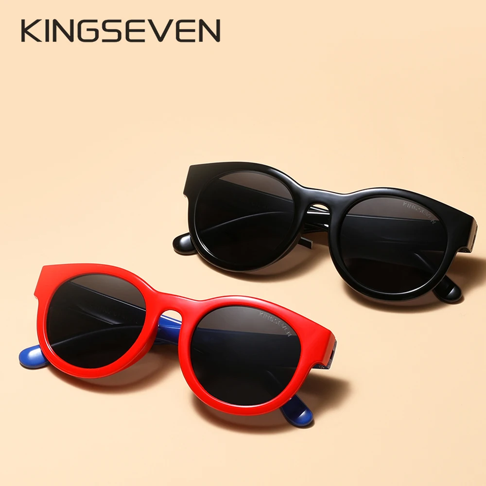 

Детские солнцезащитные очки KINGSEVEN, черные солнцезащитные очки с квадратными поляризованными линзами степени защиты уф400, лето 2023