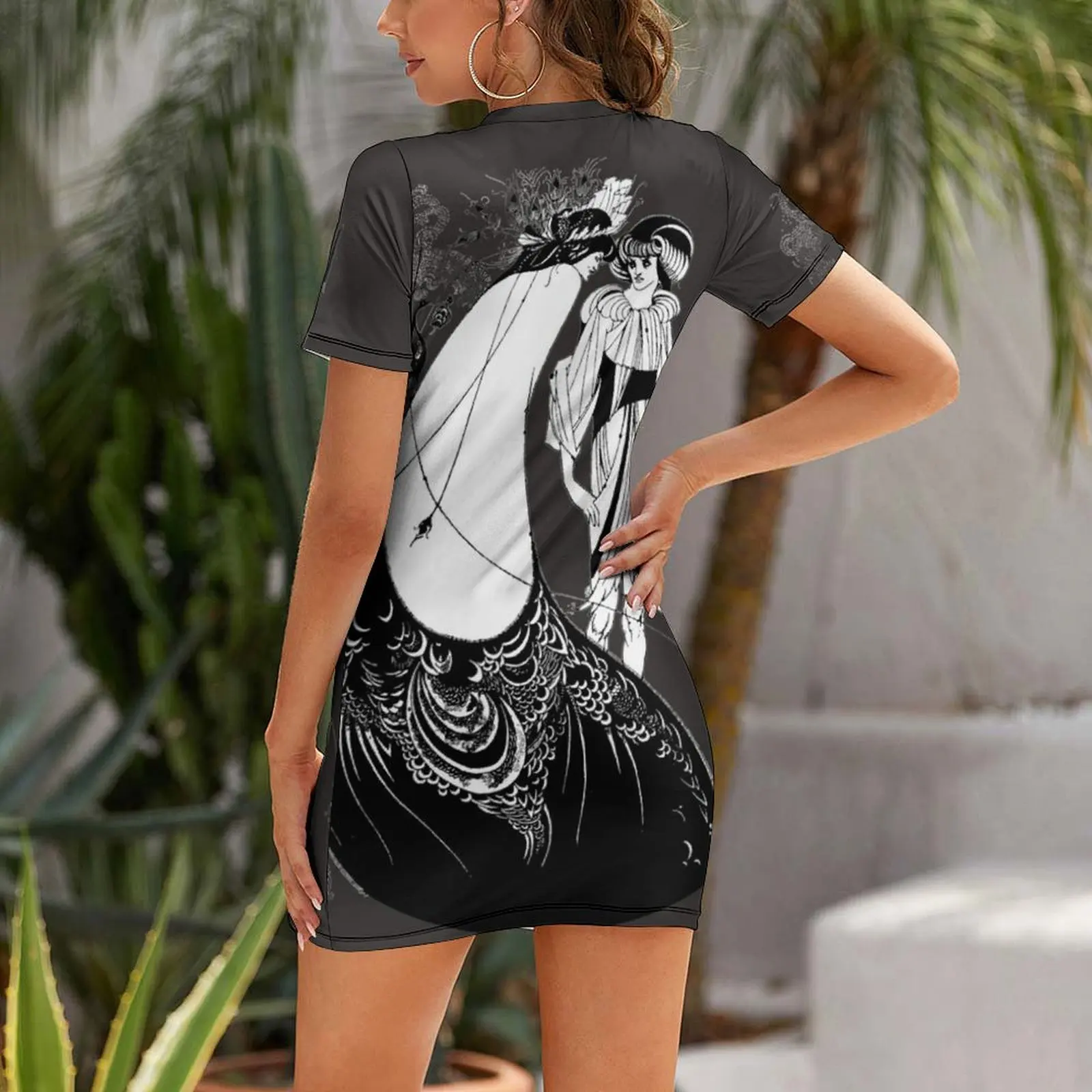 HD. Юбка павлина из Salomé от Aubrey Beardsley Платье с короткими рукавами Вечерние платья