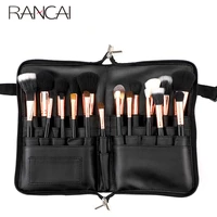 rancai women cosmetic brush case makeup brushes waist bag zipper holder black two arrays case artist pockets for 2232pcs