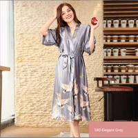pajamas women autumn bride bridesmaid red dressing gown long ladies fashion home service nightgown