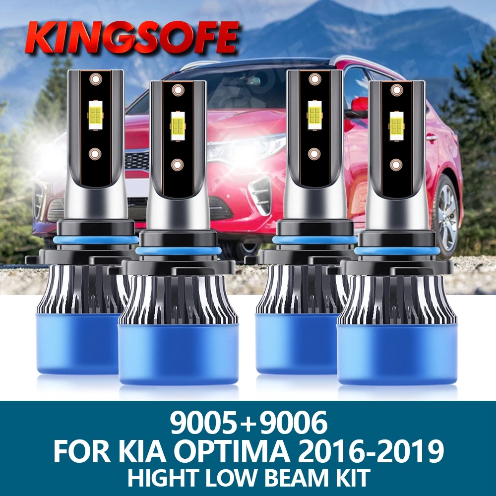 

4X Car Light 9005 HB3 9006 HB4 LED Headlight 20000Lm 110W CSP Chip 6500K White Hight Low Beam Bulbs Kit For Kia Optima 2016-2019