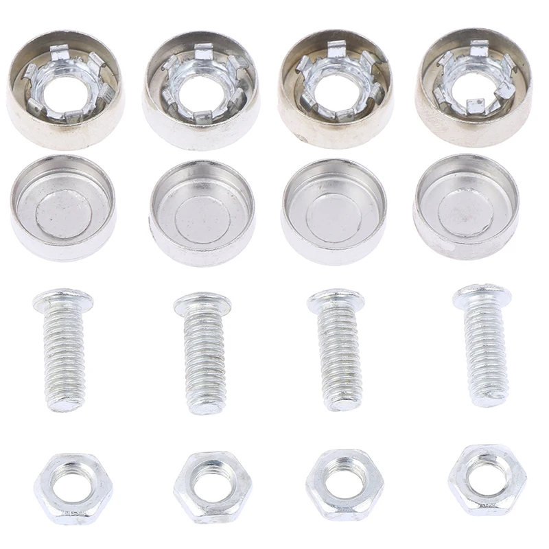 

4Pcs/Set Chrome Anti-theft Screws Car License Alloy Plate Bolts Frame Screwscar Universal Fits For Most Cars