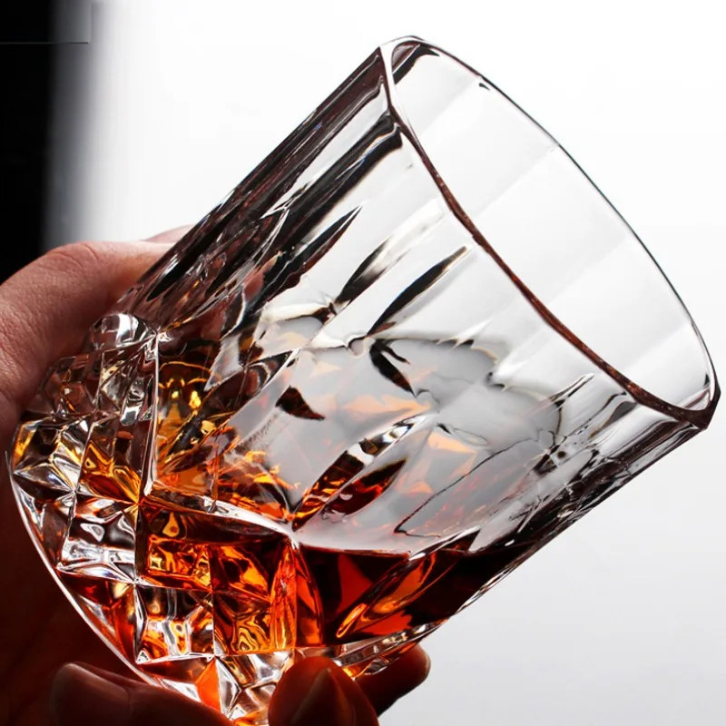 

230ml/330ml Crystal Glass Bar Home Beer Cup Whiskey Cup Foreign Wine Cup Spirit Cup Embossed Water Cup Transparent Drinkware