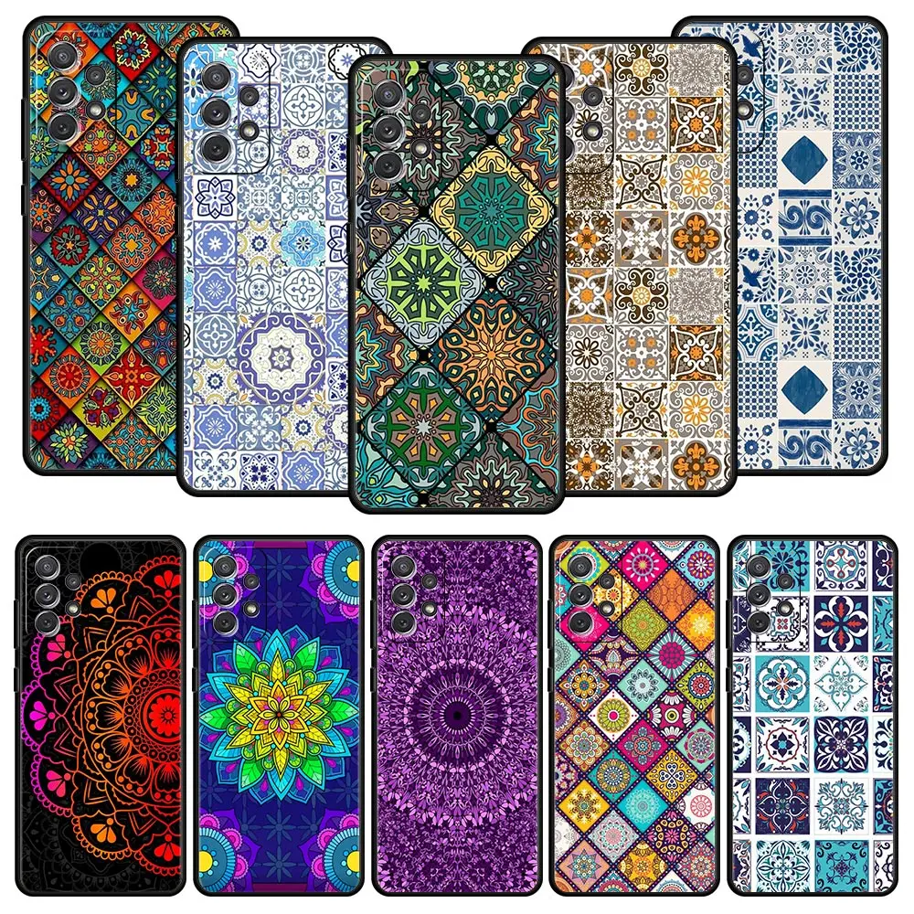 

Mandala flower totem Phone Case For Samsung A13 A51 A71 A41 A31 A21S A11 A01 A03S A12 A32 A52 A22 A23 A33 A53 A73 5G Soft Cover