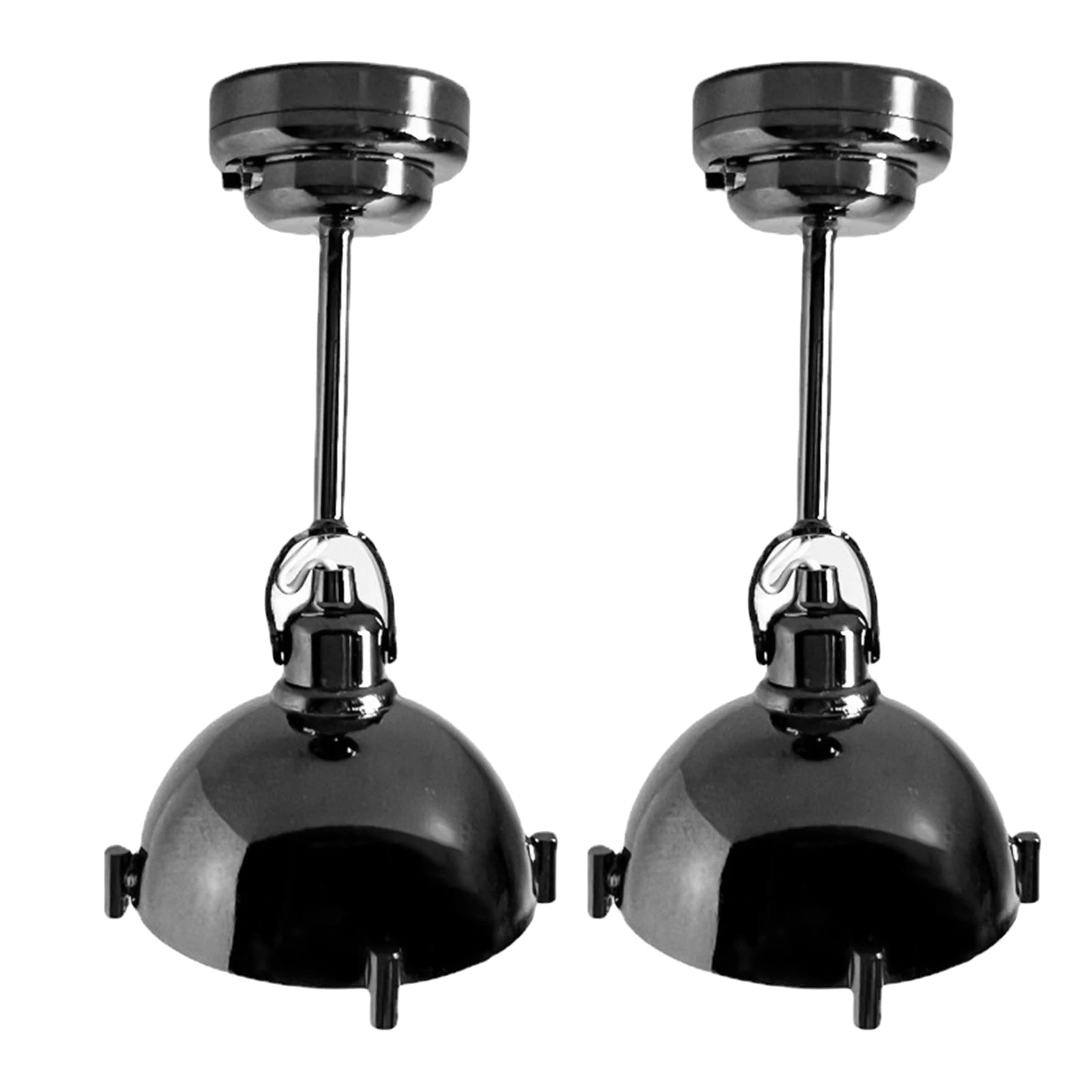 

2Pack Dollhouse Simulation Mini 1:12 Black Ceiling Lights Living Room Life Scene Decor Dollhouse Furniture