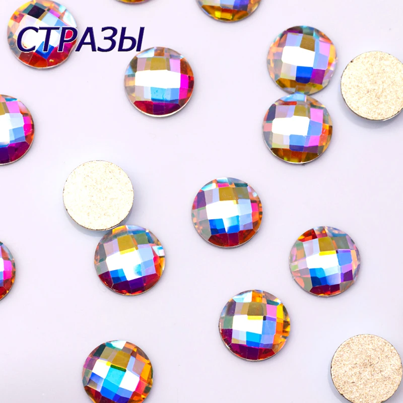 

YanRuo Net Facet Round Nail Art Decorations Flatback Diamond Nail Accessories Glass material Rhinestone DIY Nail Parts Jewelry