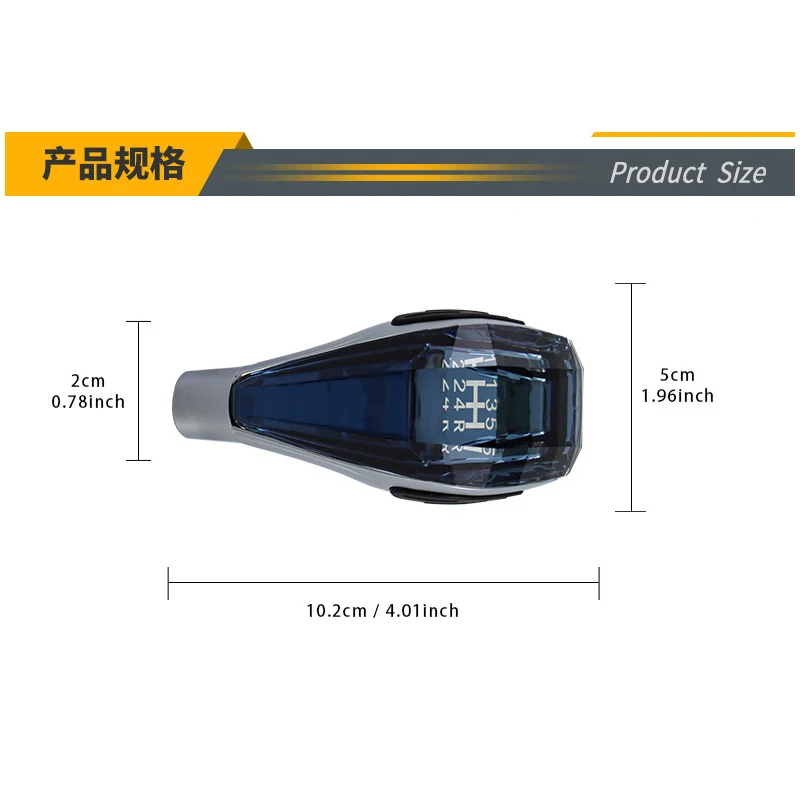 Хрустальная ручка переключения передач подходит для Mazda Mitsubishi Toyota Crown Lexus Honda