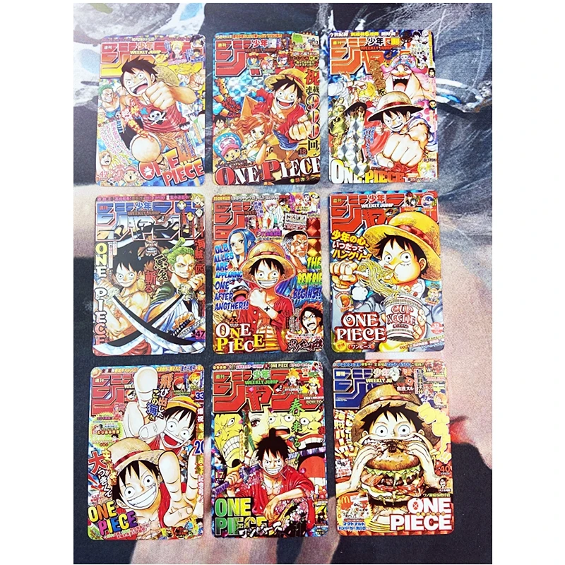 

9 Anime Peripherals Limited One Piece Co-branded Players Collection Co-branded Flash Cards Children's Toys Collection Gift Luffy