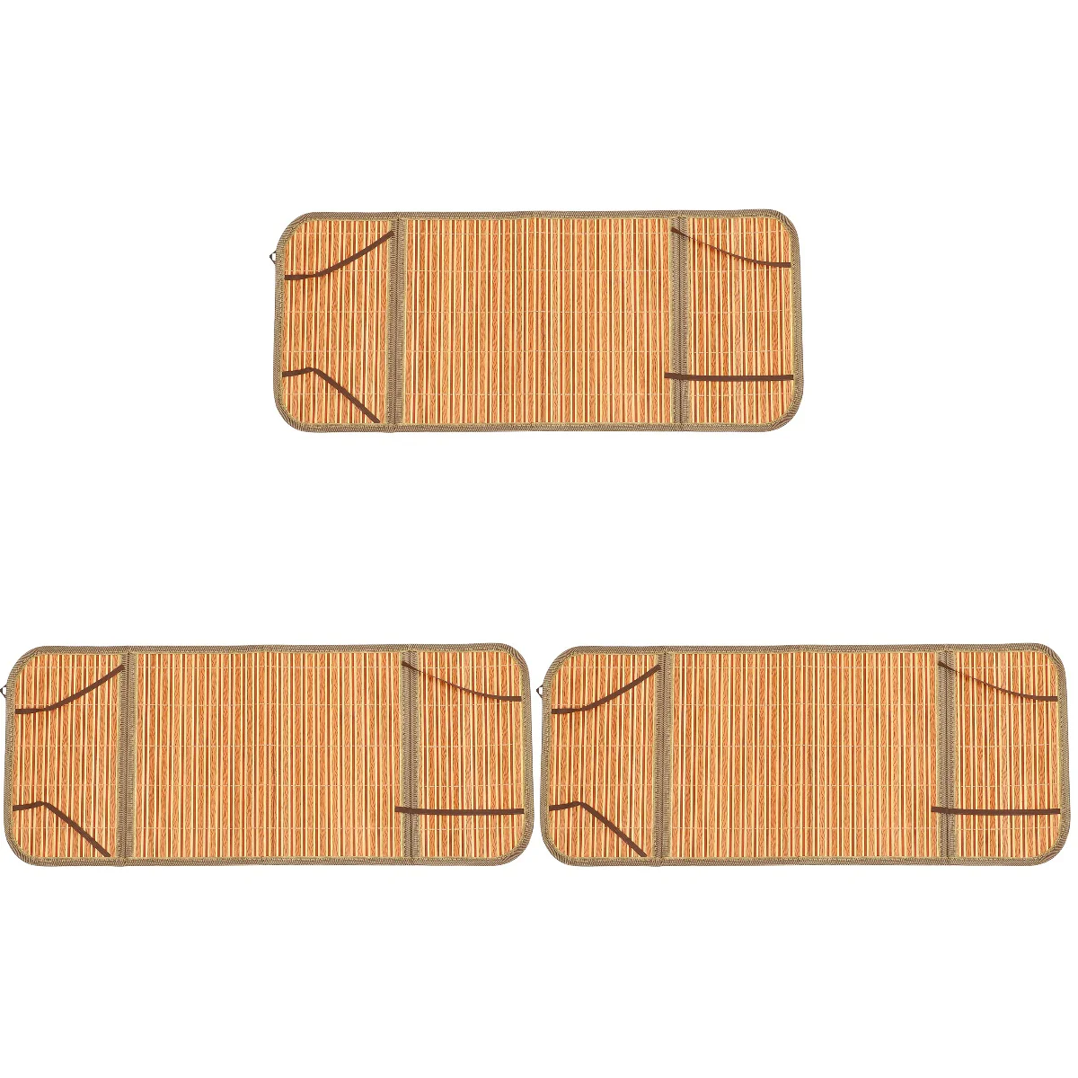 

3pcs Baby Stroller Bamboo Cooling Mat Double Sided Bamboo Cooling Cushion for Summer