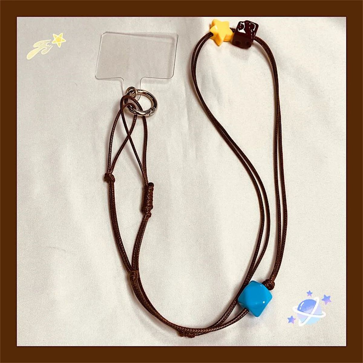 Модный Осенне-зимний Коричневый Желтый Звезда Квадратная Вощеная Нить