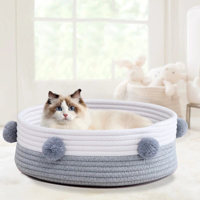 

Pet Bed For Basket House For Cats Products Accessories Lit Pour Chat Legowisko Dla Kota Weave Cat Hammock Stuff Cama Para Gato