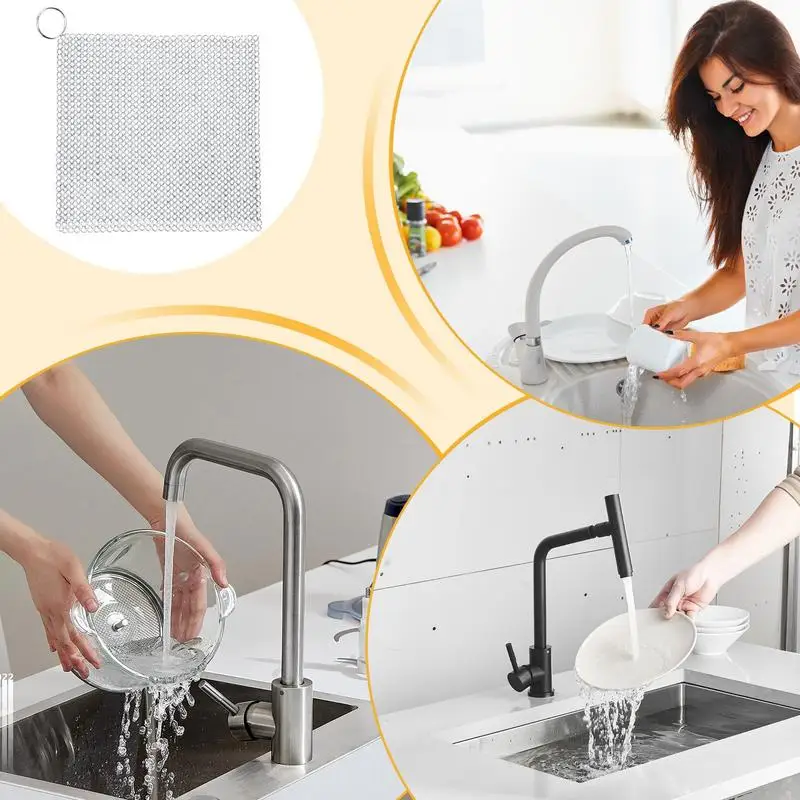 Инструменты для мытья посуды из нержавеющей стали сетчатая салфетка не