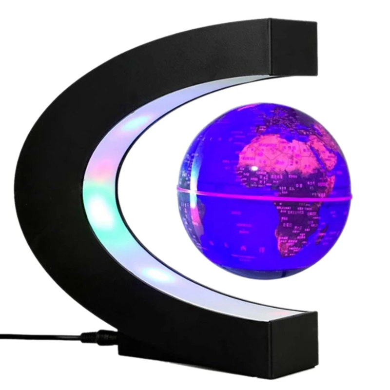 

Плавающий глобус Карта мира магнитная левитация Глобус C-рамка светодиодный английский Глобус для детей-US разъем
