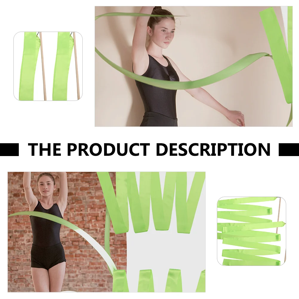 

4Pcs Gymnastics Ribbons Dancing Gymnastics Ribbons Performance Dancing Ribbons