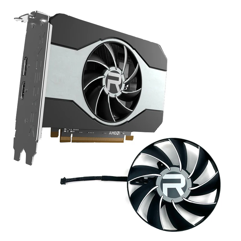 

AMD Radeon RX 6500 XT Graphics Cooler Fan RX 6600 XT AUB0812VD-00 85MM 4PIN 0.45A 6500 6600 XT GPU Cooler